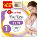 Kruidvat NewBorn Small Maat 1 Luiers Jumbopack - 108 stuks