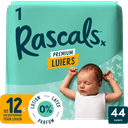 Rascals Premium Luiers Maat 1 3-5 KG 44 stuks