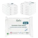 Eco by Naty Doorspoelbare Billendoekjes - Composteerbare, plantaardige, chemicaliënvrije en hypoallergene babydoekjes, veilig voor de gevoelige babyhuid (12 x 42 |504 Doekjes)